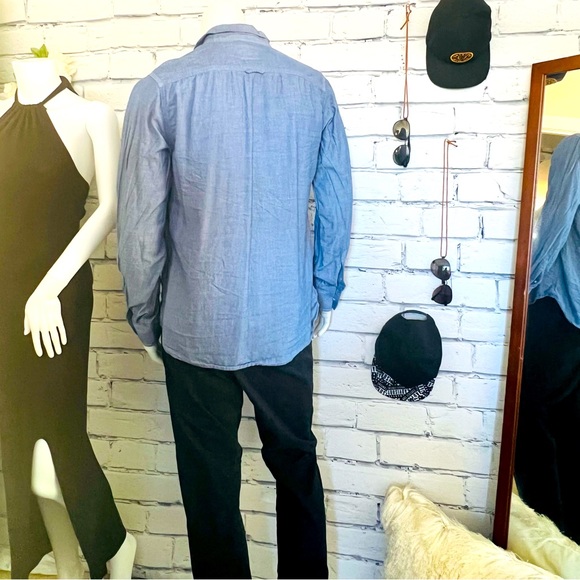 American Rag Dress Shirt Denim - Picture 3 of 7